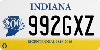 IN license plate 992GXZ