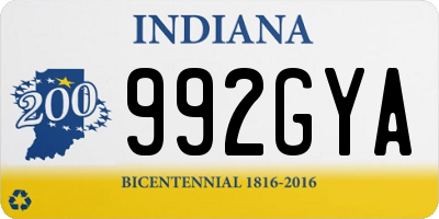 IN license plate 992GYA