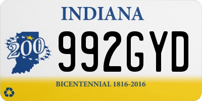 IN license plate 992GYD