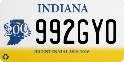 IN license plate 992GYO