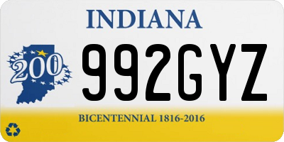 IN license plate 992GYZ