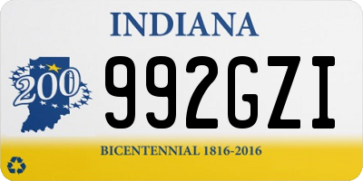 IN license plate 992GZI