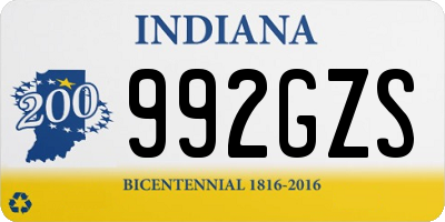IN license plate 992GZS