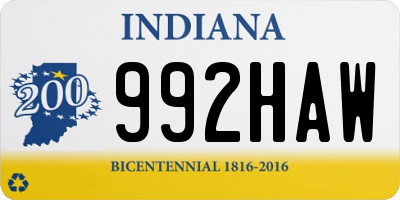 IN license plate 992HAW
