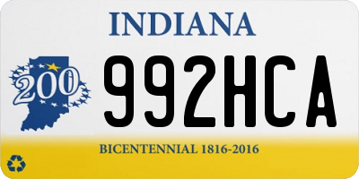 IN license plate 992HCA
