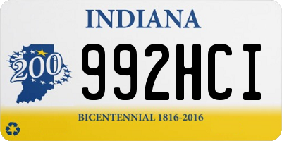 IN license plate 992HCI