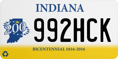 IN license plate 992HCK