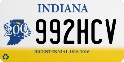 IN license plate 992HCV