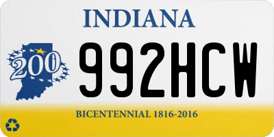 IN license plate 992HCW