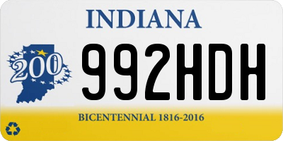 IN license plate 992HDH