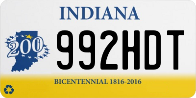IN license plate 992HDT
