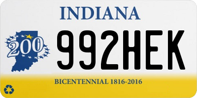 IN license plate 992HEK