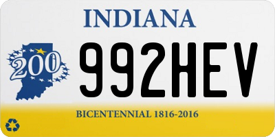 IN license plate 992HEV