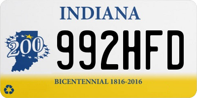 IN license plate 992HFD