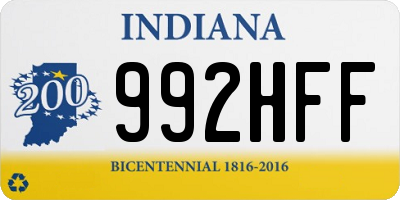 IN license plate 992HFF