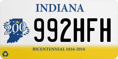 IN license plate 992HFH