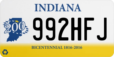 IN license plate 992HFJ