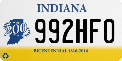 IN license plate 992HFO