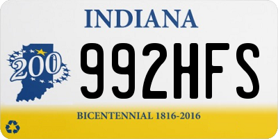 IN license plate 992HFS