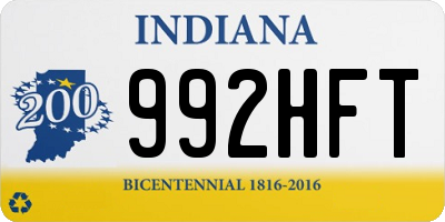 IN license plate 992HFT