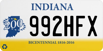 IN license plate 992HFX