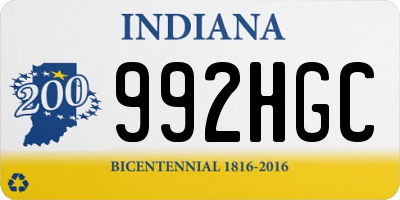 IN license plate 992HGC