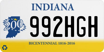 IN license plate 992HGH