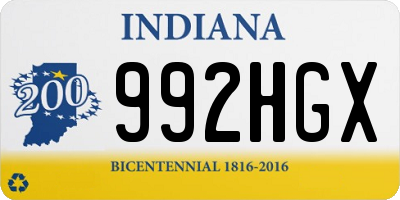 IN license plate 992HGX