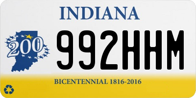 IN license plate 992HHM