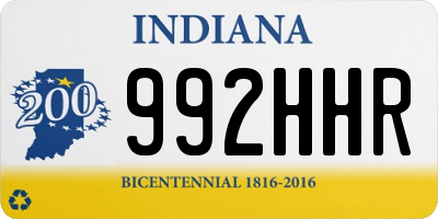 IN license plate 992HHR