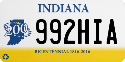 IN license plate 992HIA