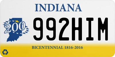 IN license plate 992HIM