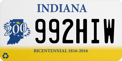 IN license plate 992HIW