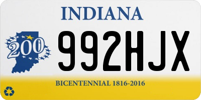 IN license plate 992HJX