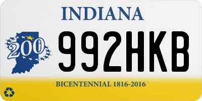 IN license plate 992HKB