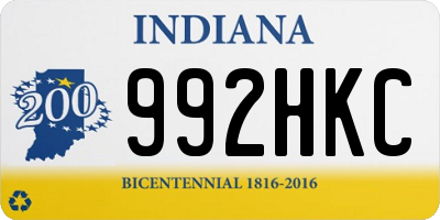 IN license plate 992HKC