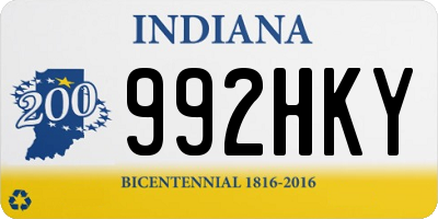 IN license plate 992HKY