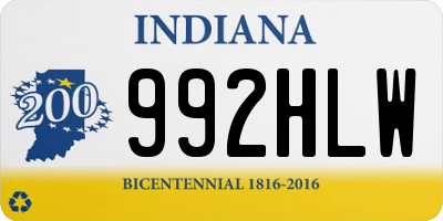 IN license plate 992HLW