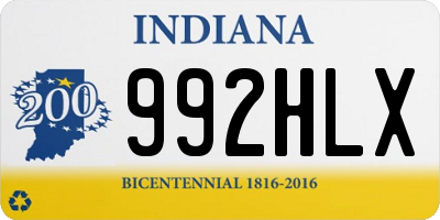 IN license plate 992HLX