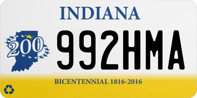 IN license plate 992HMA