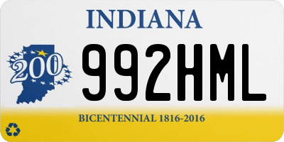 IN license plate 992HML