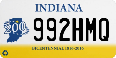 IN license plate 992HMQ