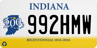 IN license plate 992HMW