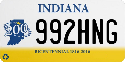 IN license plate 992HNG