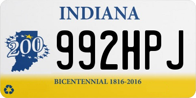 IN license plate 992HPJ