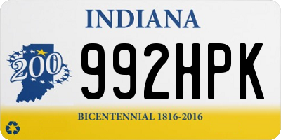 IN license plate 992HPK