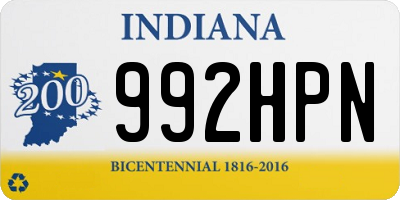 IN license plate 992HPN