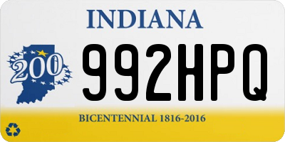 IN license plate 992HPQ