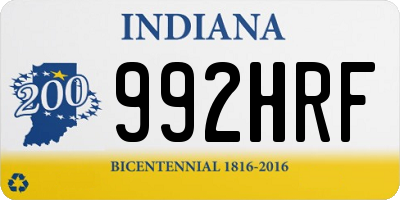 IN license plate 992HRF