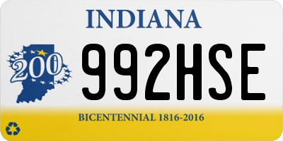 IN license plate 992HSE